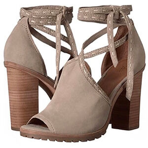 FRYE Women's Western Festival Suzie Pick Stitch Lug Heeled Sandal 40